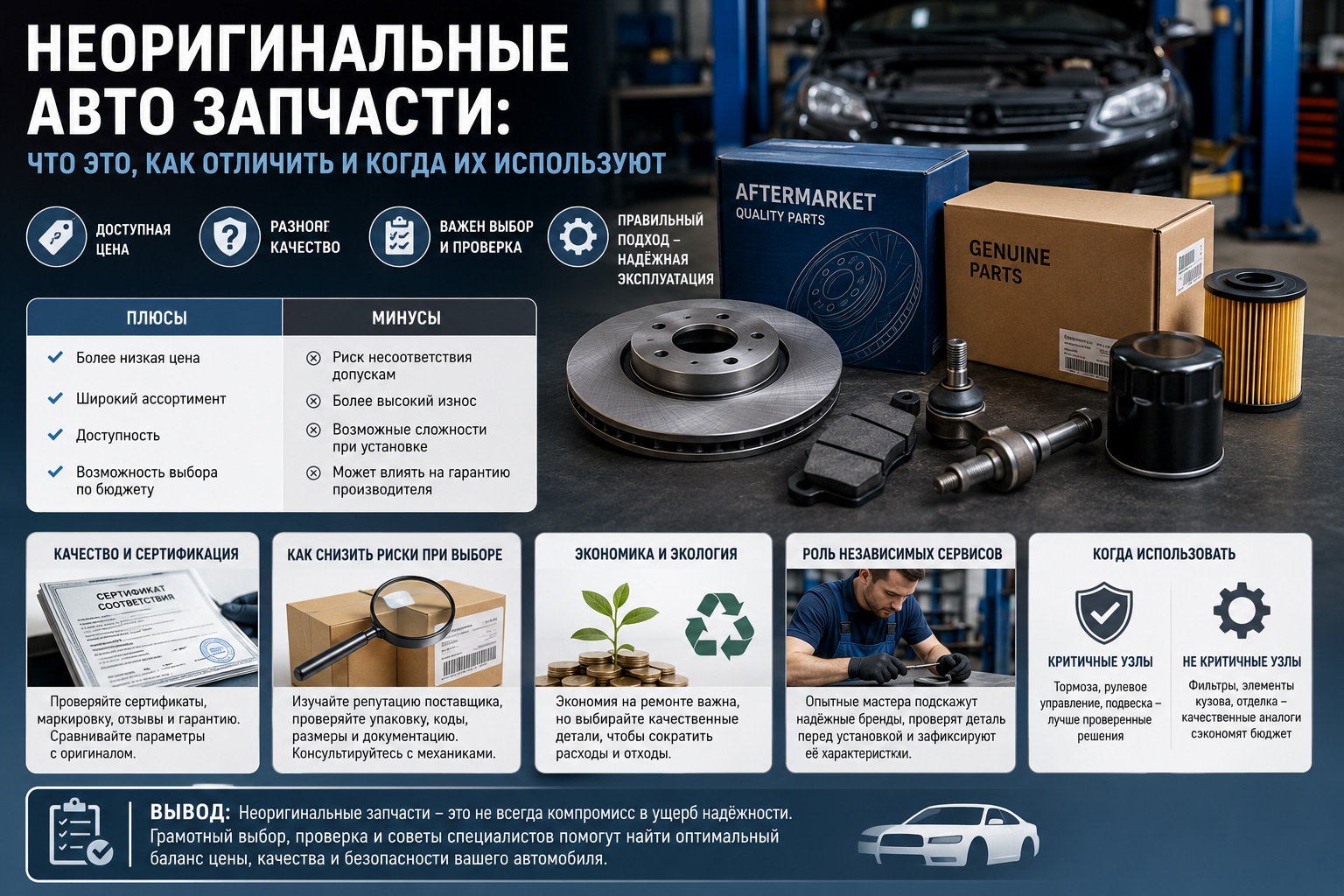 Неоригинальные авто запчасти